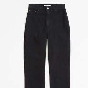 Abercrombie & Fitch Petite Short Black 90s Relaxed Jean High Rise